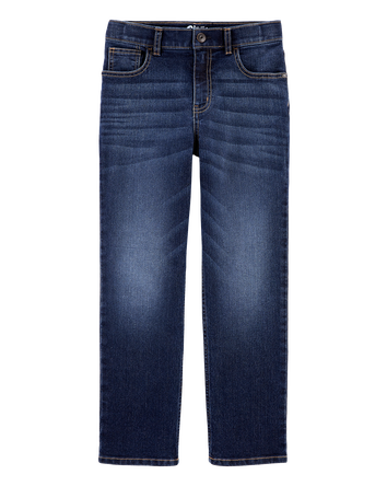 Kid Dark Wash Husky-Fit Classic Jeans, 