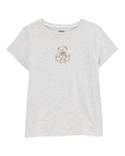 Kid Teddy Bear Short-Sleeve Graphic Tee - Grey, image 1 of 3 slides