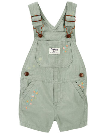 Baby Embroidered Floral Shortalls, 