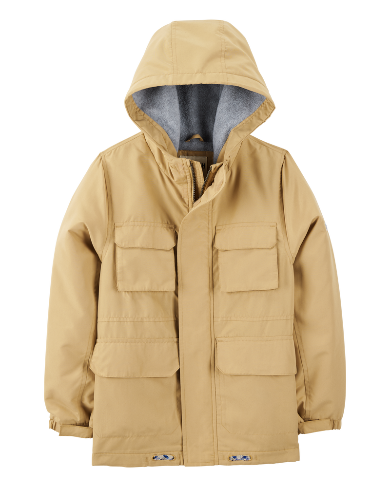 Boys Midweight Utility Jacket - Khaki, image 1 of 3 slides