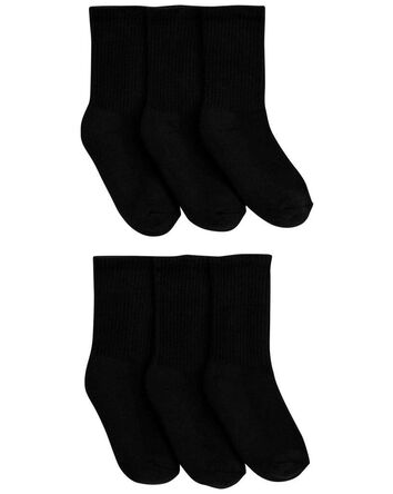 Boys 6-Pack Socks - Black, 