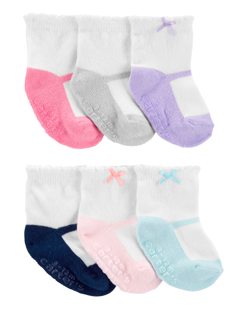 Baby 6-Pack Ballet Booties, image 1 of 8 slides