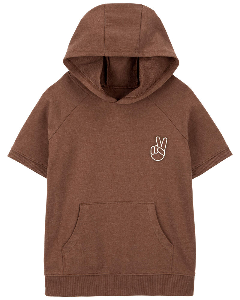 Kid Hooded Peace Sign Pullover, image 1 of 3 slides