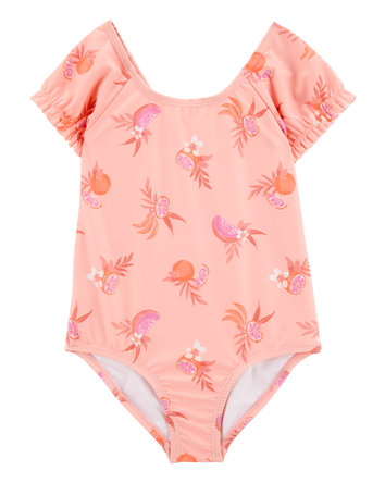 Toddler 1-Piece Fruit Swimsuit - Coral, 