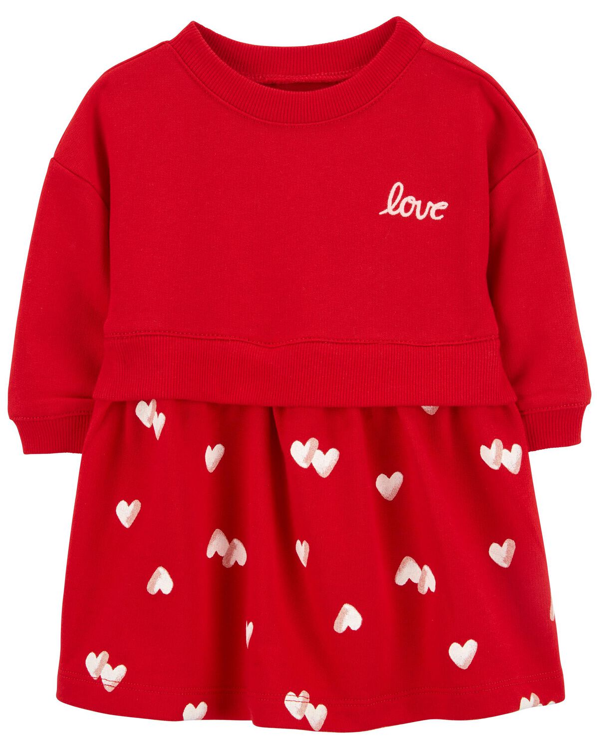 Red Baby Love Hearts French Terry Dress | carters.com