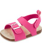 Baby Buckle Faux Cork Sandals, image 6 of 7 slides