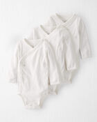 Baby 3-Pack Organic Cotton Snap Bodysuits, image 1 of 5 slides