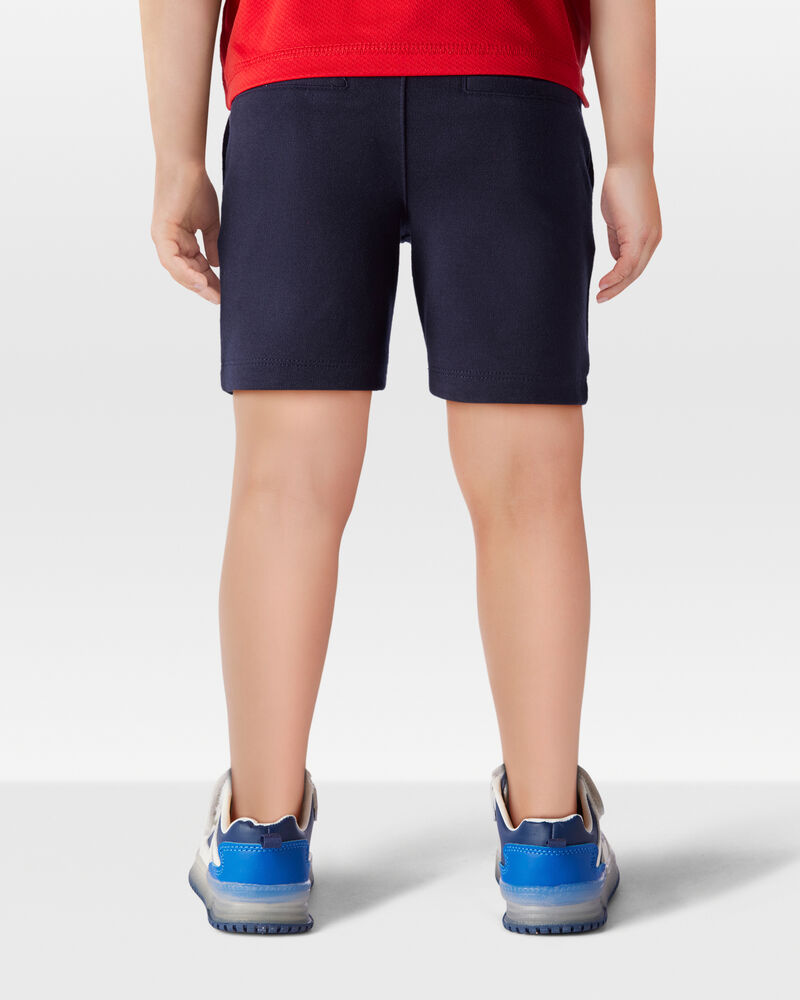 Toddler 3-Pack Ponte Knit Uniform Shorts - Navy, image 6 of 6 slides