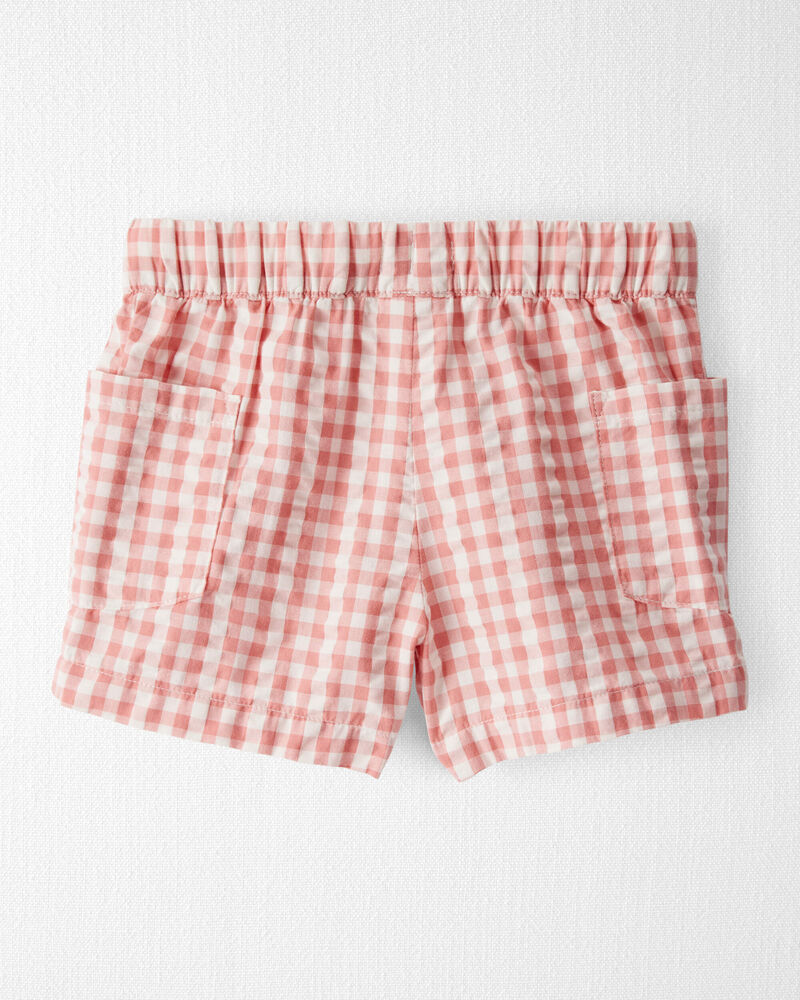 Toddler Gingham Shorts Made With Organic Cotton, image 4 of 6 slides