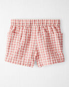 Toddler Gingham Shorts Made With Organic Cotton, image 4 of 6 slides