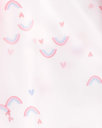 Toddler Rainbow Translucent Rain Jacket - Pink, 