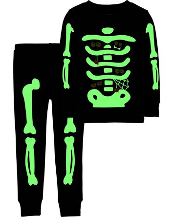 Baby 2-Piece Glow Skeleton 100% Snug Fit Cotton Pajamas, 