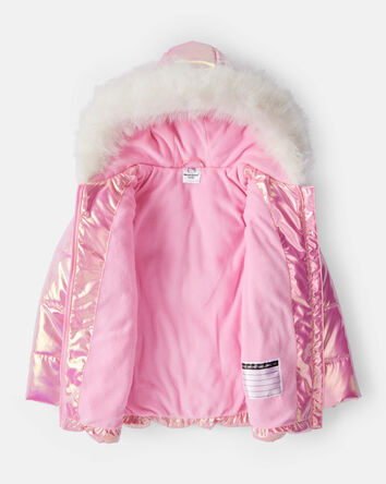Girls Hello Kitty® Hooded Heavyweight Winter Jacket - Pink, 
