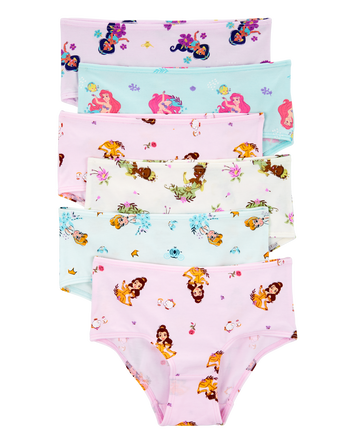 Kid 6-Pack Disney Princesses Brief Stretch Cotton Undies, 