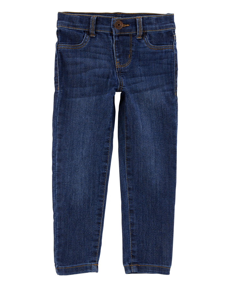 Baby Dark Blue Wash Skinny-Leg Jeans, image 1 of 6 slides
