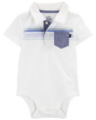 Baby Pocket Henley Jersey Bodysuit, image 1 of 3 slides