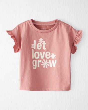 Baby Organic Cotton Let Love Grow Flutter Tee, 