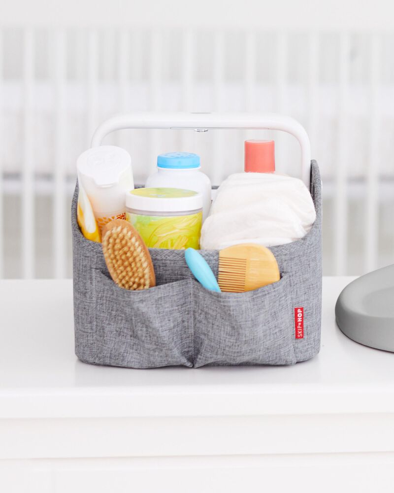 Nursery Style Light-Up Diaper Caddy - Heather Grey, image 6 of 9 slides