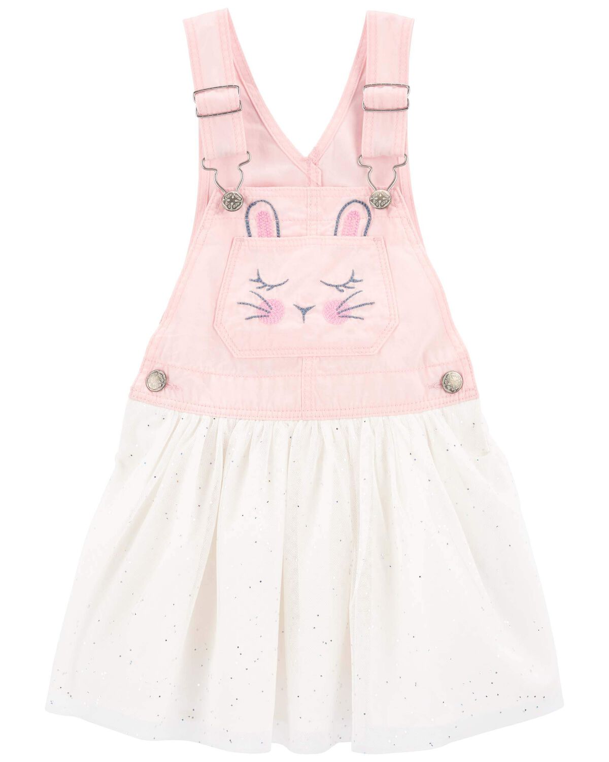 Pink Toddler Bunny Glitter Jumper Dress