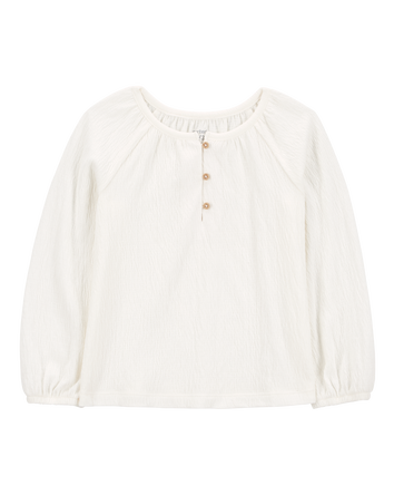 Toddler Gauze Long-Sleeve Top - Cream, 