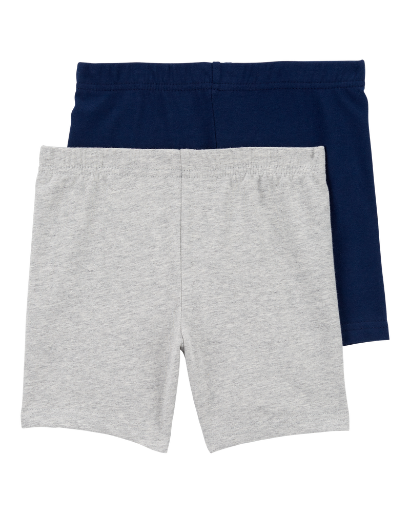 Kid 2-Pack Tumbling Shorts - Grey/Navy, image 2 of 6 slides