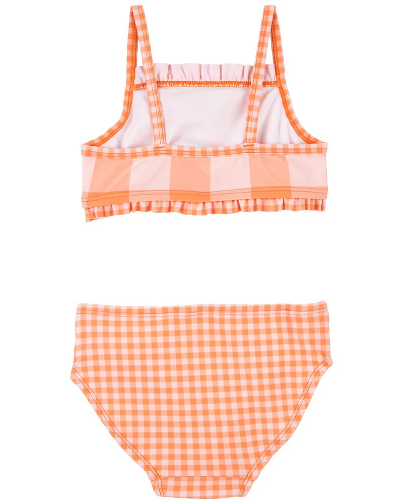 Toddler Gingham Ruffle 2-Piece Bikini, image 3 of 6 slides
