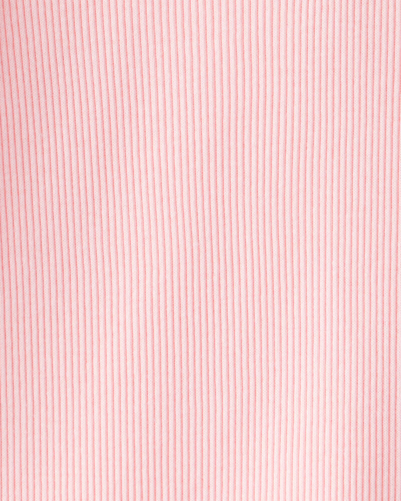 Toddler Girl Cotton Long-Sleeve Henley Top - Pink, image 2 of 3 slides