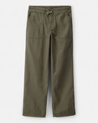 Girls Cotton Wide-Leg Pants - Green, image 1 of 4 slides