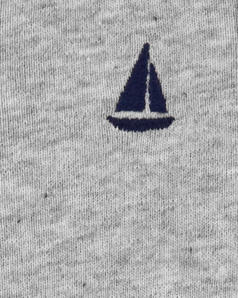 Baby Sailboat Pocket Snap-Up Romper, image 2 of 3 slides
