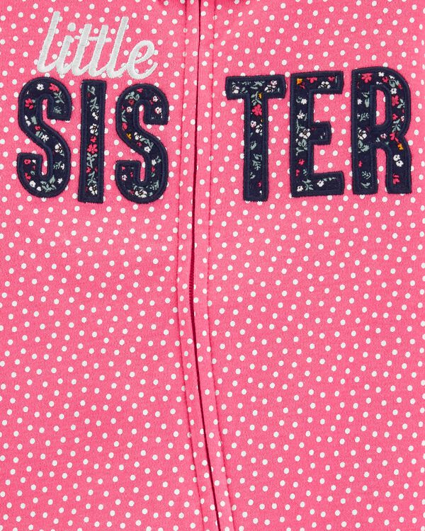Baby Little Sister 2-Way Zip Cotton Sleep & Play Pajamas