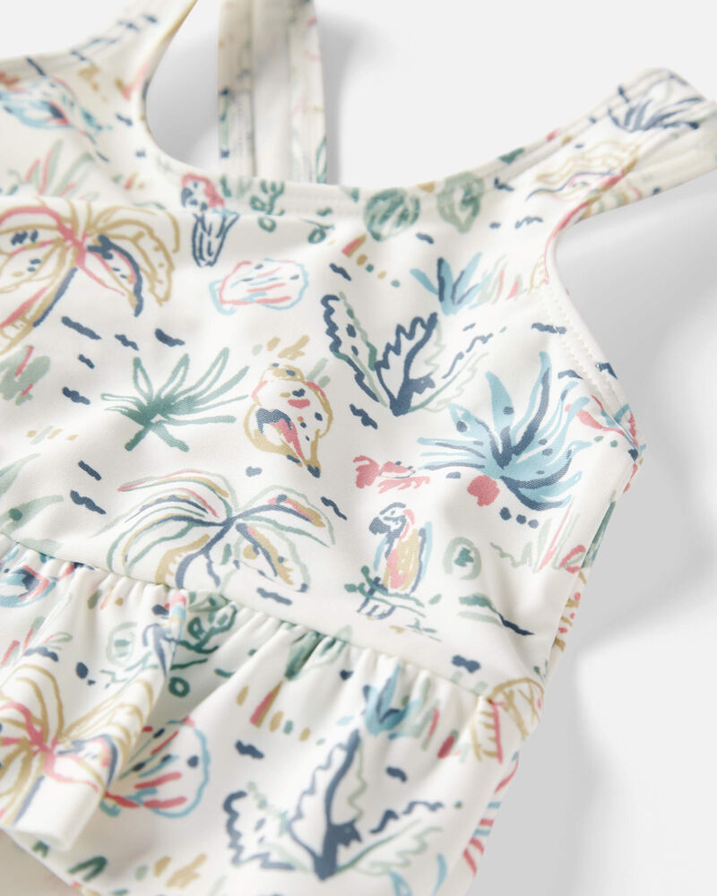 Baby Girl Recycled Tropical-Print Swimsuit, image 3 of 4 slides