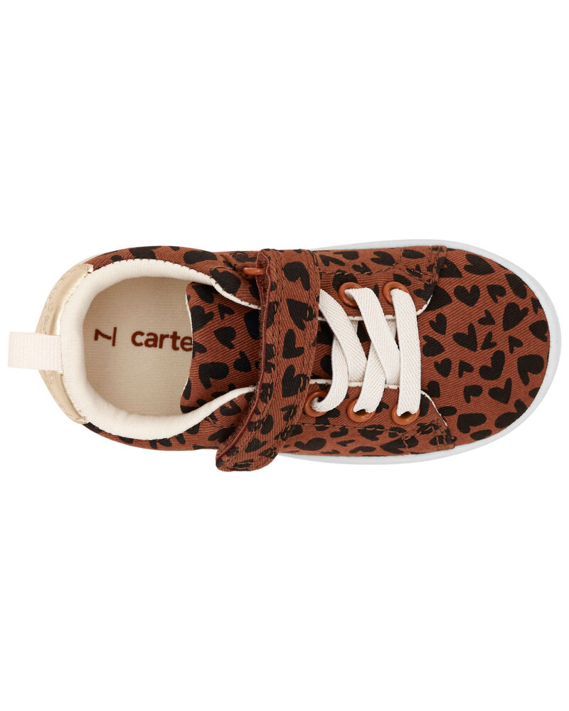 Toddler Heart Leopard Sneakers, image 4 of 7 slides