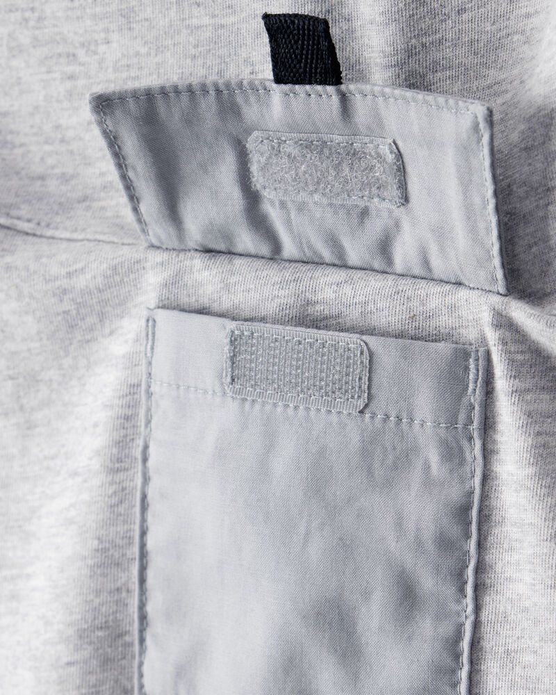 Toddler Boy Short-Sleeve Pocket Tee - Grey, image 3 of 5 slides