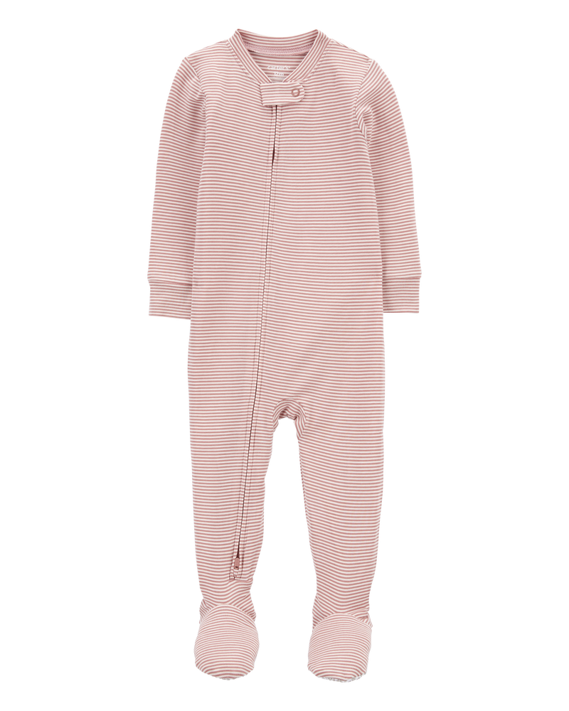 Baby 1-Piece Striped PurelySoft Footie Pajamas, image 1 of 5 slides