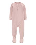 Baby 1-Piece Striped PurelySoft Footie Pajamas, image 1 of 5 slides