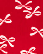 Toddler 2-Pack Bow Print Fleece & Matching Doll Nightgown, image 2 of 3 slides