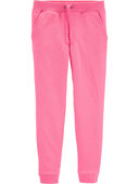Pink Kid Pull-On French Terry Joggers | carters.com