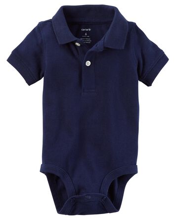 Baby Piqué Polo Bodysuit, 