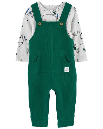 Baby 2-Piece Long-Sleeve Bodysuit & Thermal Coverall Set, 