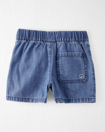 Toddler Organic Cotton Chambray Shorts, 