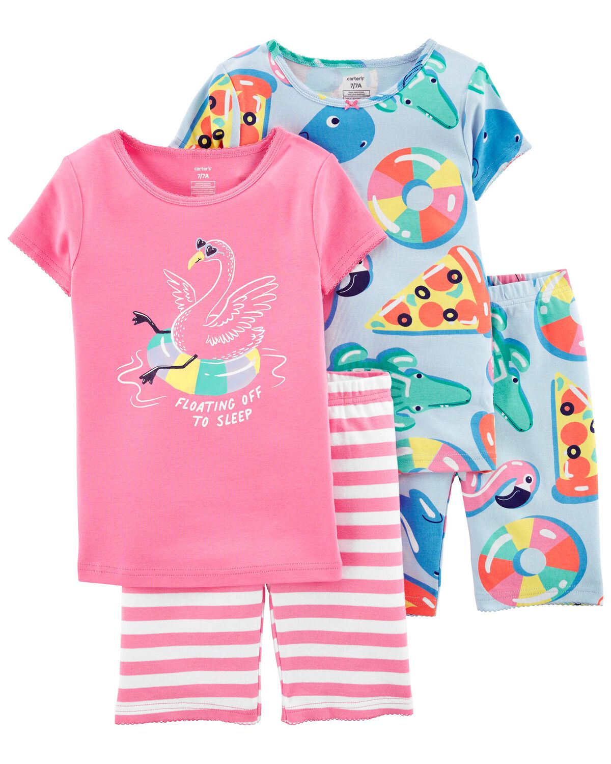 Kid 4-Piece Flamingo 100% Snug Fit Cotton Pajamas