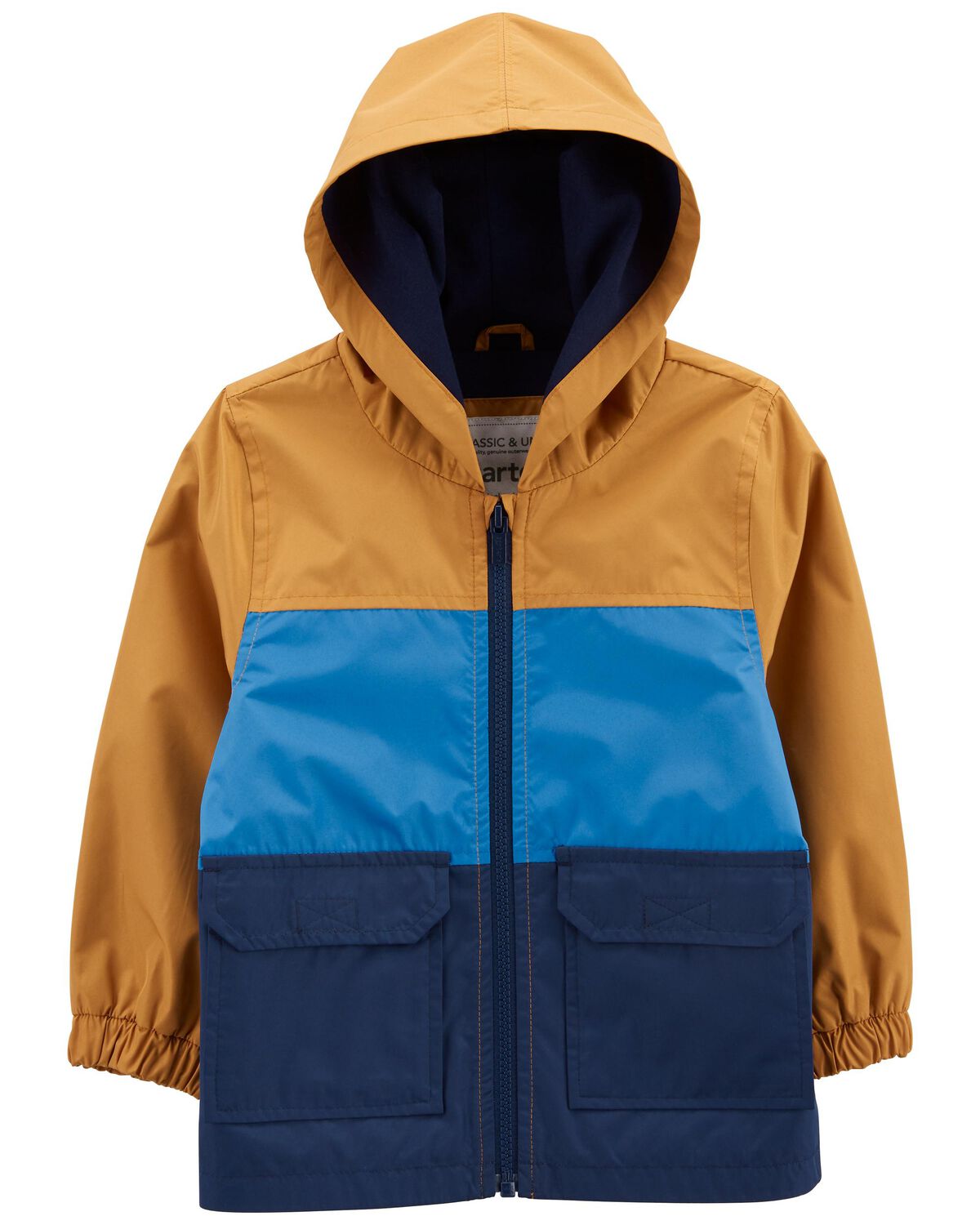 Blue Toddler Colorblock Rain Jacket