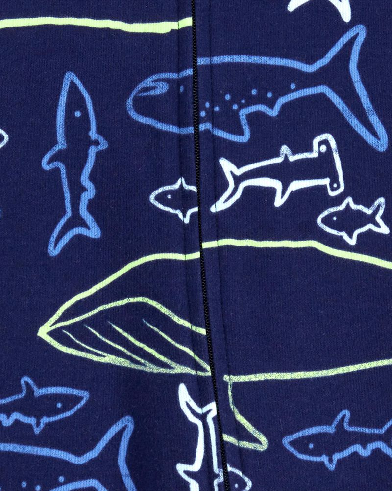 Baby 2-Way Zip Whale Cotton Sleep & Play Pajamas, image 2 of 4 slides
