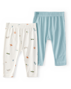 Baby Boy 2-Pack PurelySoft Pull-On Pants - Blue/Ivory, image 1 of 7 slides