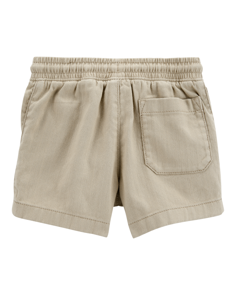 Baby Pull-On Twill Shorts - Khaki, image 2 of 4 slides