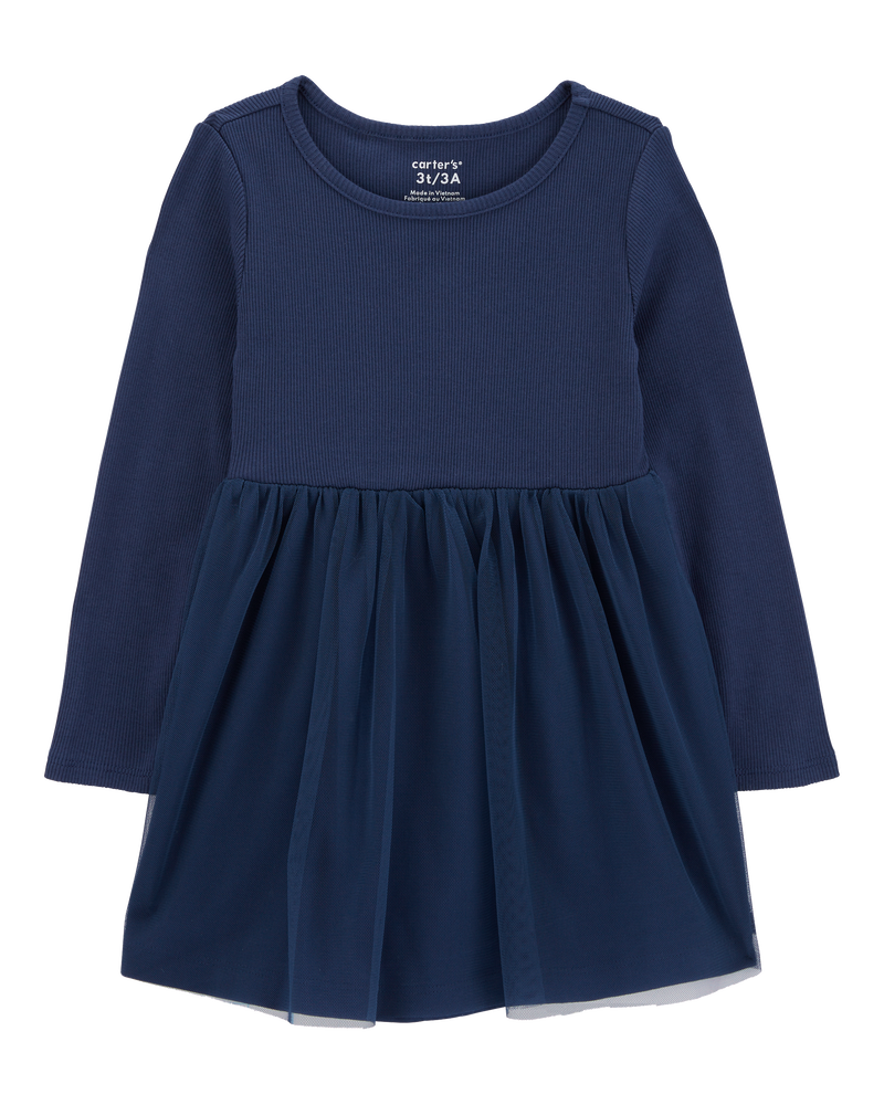 Baby Tutu Long-Sleeve Jersey Dress, image 1 of 4 slides