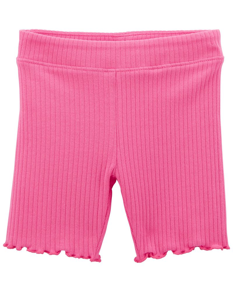 Toddler Ribbed Lettuce Hem Bike Shorts
, image 1 of 2 slides