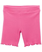 Toddler Ribbed Lettuce Hem Bike Shorts
, image 1 of 2 slides