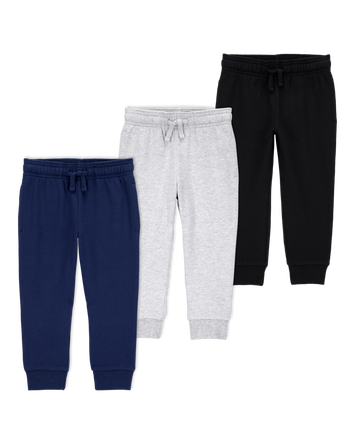 Toddler 3-Pack Pull-On Drawstring Joggers, 