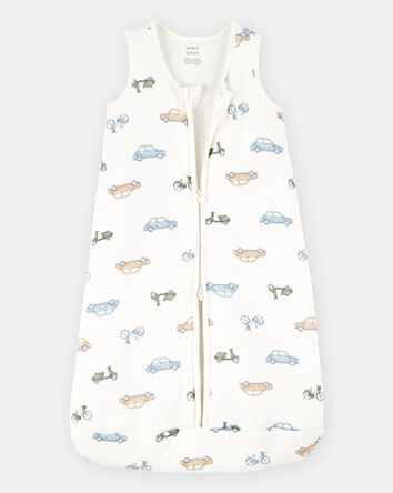 Baby Boy 2-Way Zip Cars PurelySoft Wearable Blanket - Ivory, 